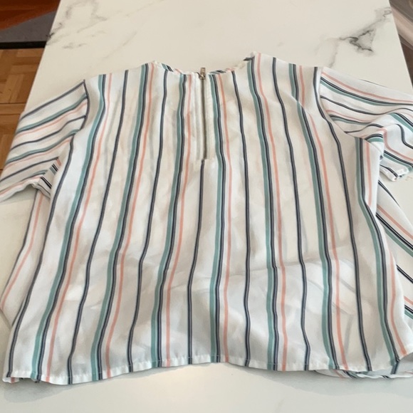 Sienna Sky white blouse with colored stripes, XS. - Picture 3 of 4